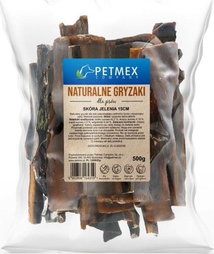 PETMEX skóra jelenia, gryzak naturalny 500g