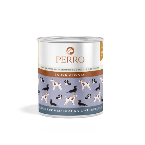 PERRO karma mokra JUNIOR Indyk z dynią 400g