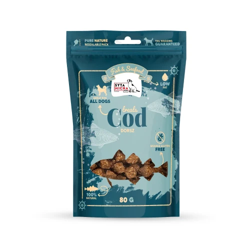 Syta Micha Fish & Seafood przysmaki z dorszem dla psa 80g