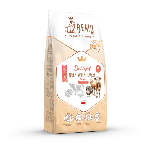 BEMO karma sucha Delight Beef with Turkey M/L 15kg