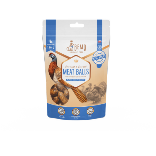 BEMO przysmaki Meat Balls indyk z bażantem 180g