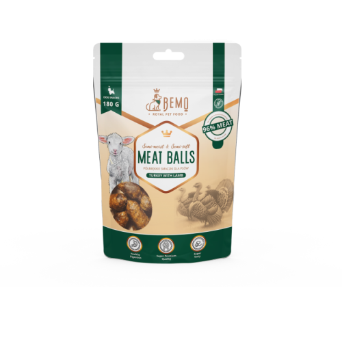 BEMO przysmaki Meat Balls indyk z jagnięciną 180g