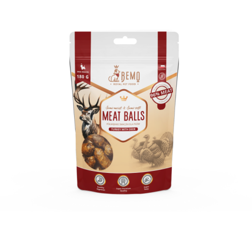 BEMO przysmaki Meat Balls indyk z jeleniem 180g