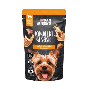 Pan Mięsko Kawałki w sosie Indyk z kaczką karma mokra 150g