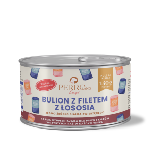 PERRO Soups bulion z filetem z łososia 140g