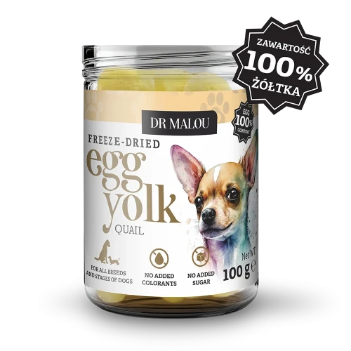 DR MALOU liofilizowany przysmak Żółtko przepiórcze 100% 100g