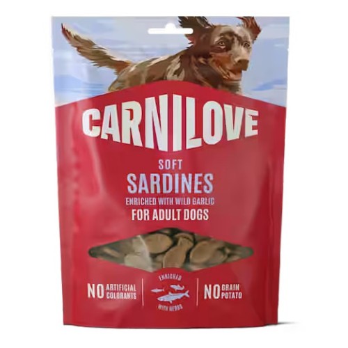 CARNILOVE przysmaki soft snack z sardynkami i dzikim czosnkiem 200g