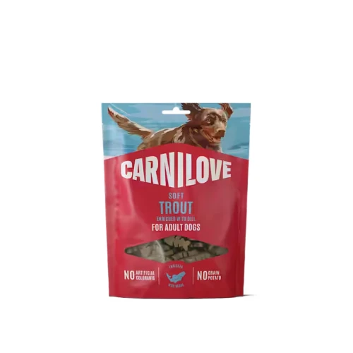 CARNILOVE przysmaki soft snack z pstrągiem i koperkiem 200g