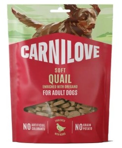 CARNILOVE przysmaki soft snack z przepiórką i oregano 200g