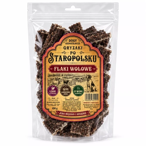 DOGY rzemieślnicze gryzaki FLAKI WOŁOWE 100g
